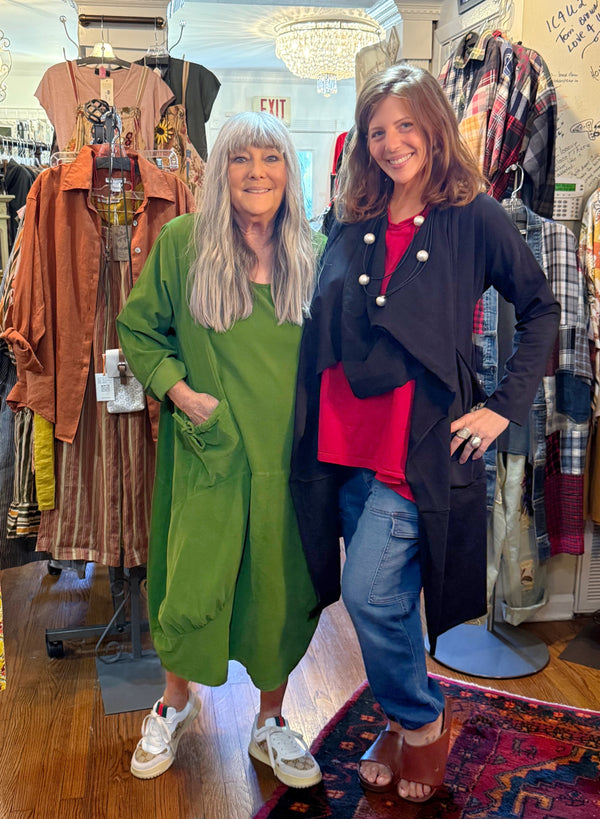 92003 Corduroy Pocket Dress-Kiwi