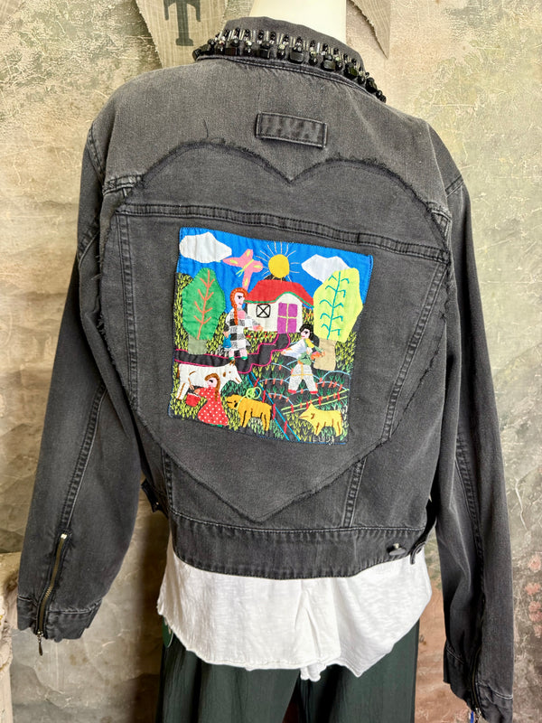 4842 Upcycled Wearable Art Jkt- The Village