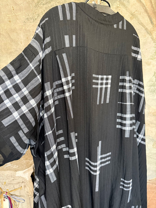 4982 Pleated Plaid Tunic Dress
