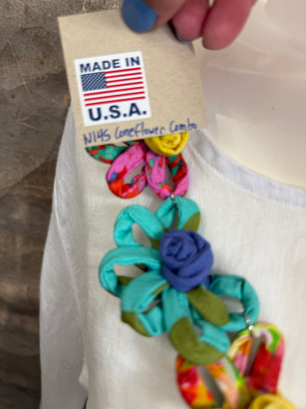 26N145 Coneflower Combo Necklace-A Spring Mix