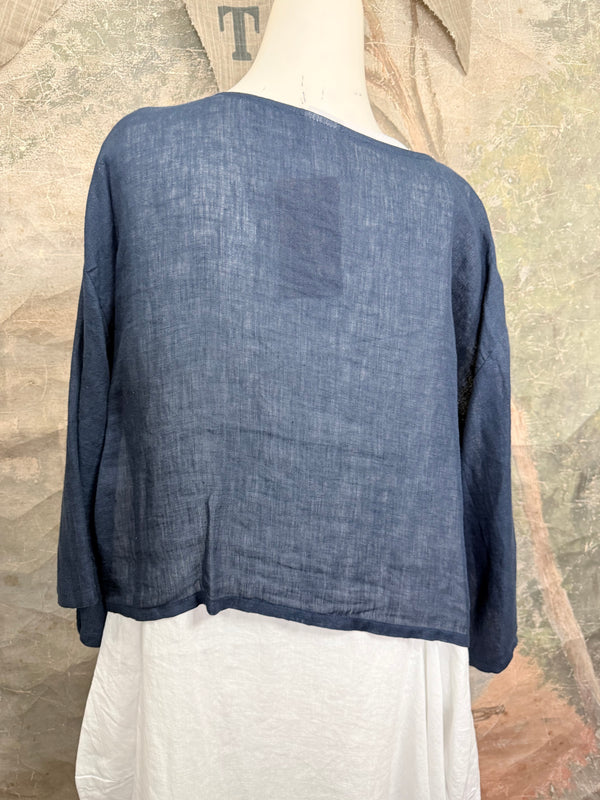 MP-MT348 Bolero With Button-Navy