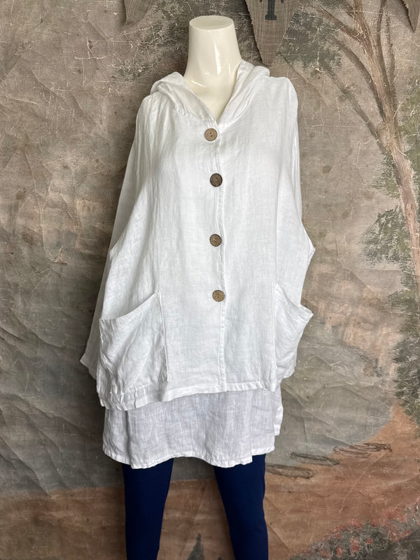 92112-62 Hoodie Jacket-White