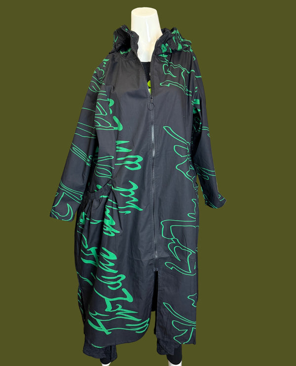 1029 City Scribble Jacket-Green