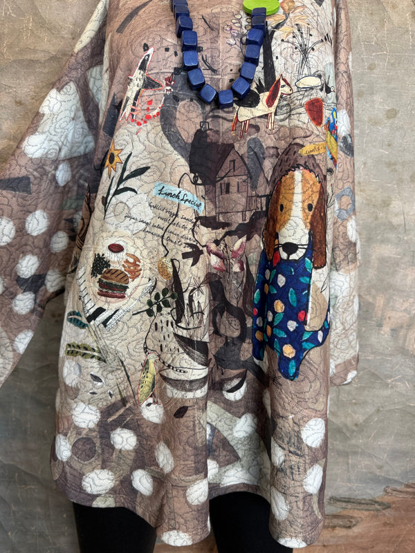 T812NB Drop Shoulder Top-Lunch Time