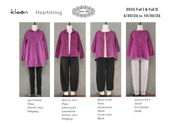 A2994202 Long/Slv Flower Tee-Plum