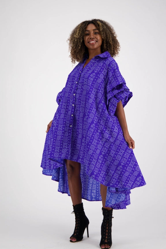 AD26-01 The High-Low Echo Dress-Violet Whispers
