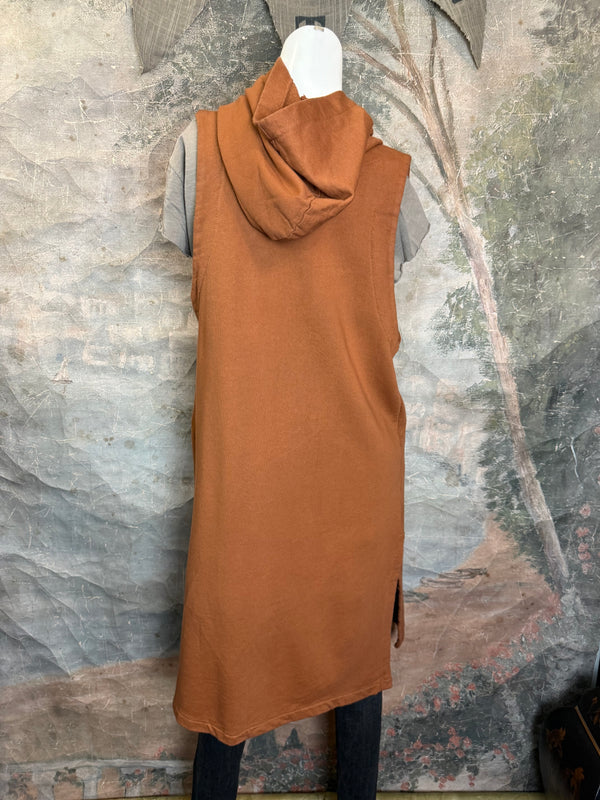 2626AU Zip Hoodie Vest-Ginger