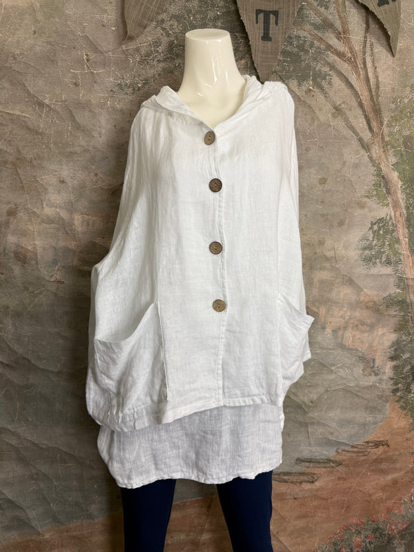 92112-62 Hoodie Jacket-White