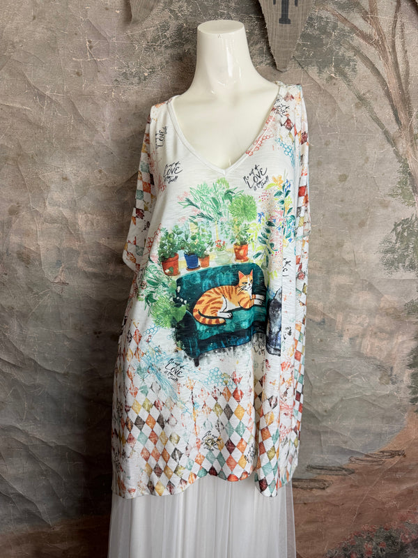 T1640K Vneck Dolman Top-Clayton & Company