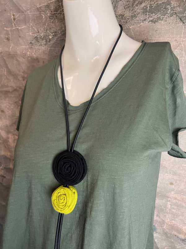 N135 Double Dot Bolo Necklace