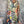 Load image into Gallery viewer, D541 waffle knit cowlneck dress featuring vibrant abstract fruit and geometric mixed print, draped on mannequin - 23
