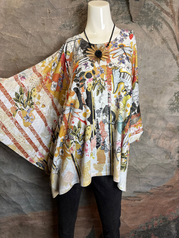 T1369K White Knit Whimsy Top-Marisols Garden