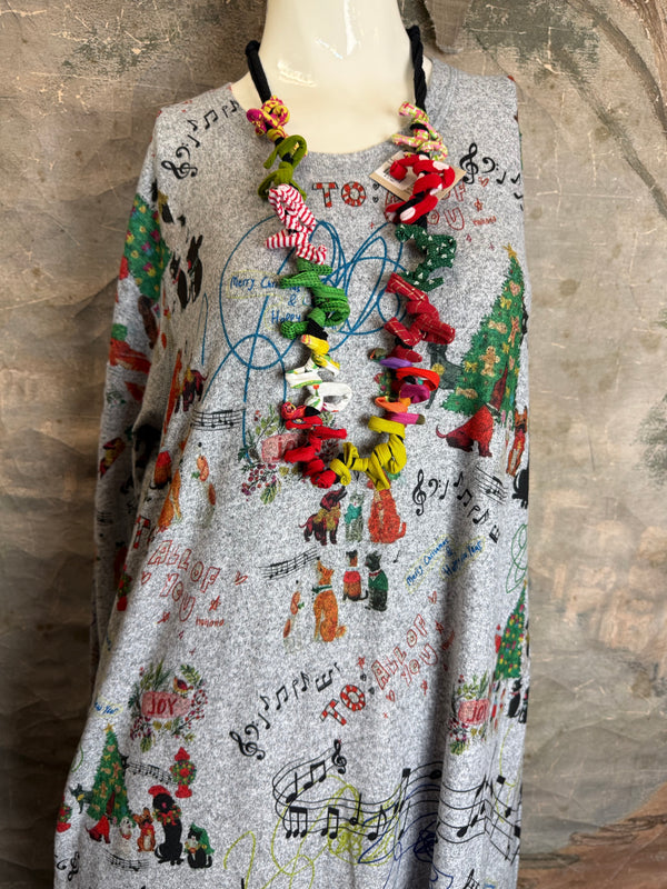 D387 Woofmas Carol A-line Dress