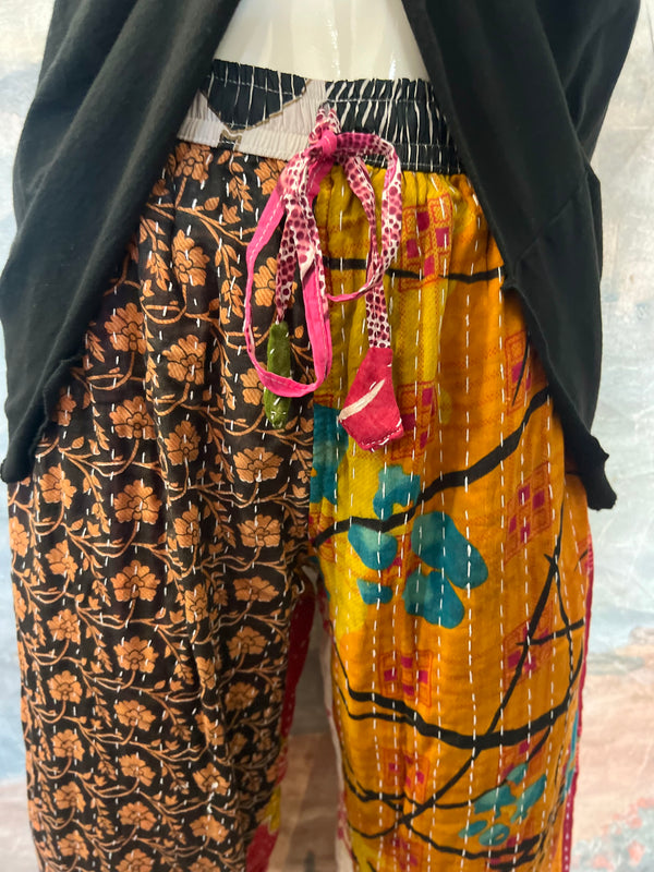 1586KT OOAK Cotton Kantha Pant-3