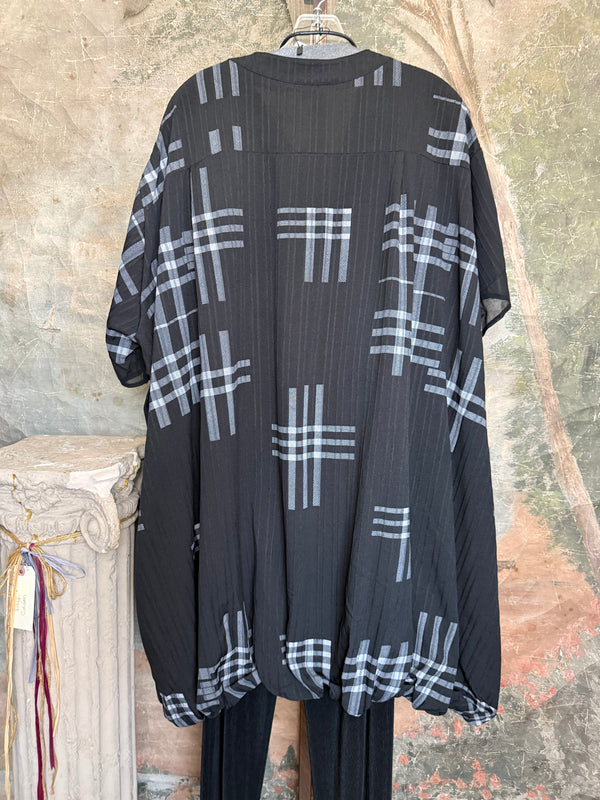 4982 Pleated Plaid Tunic Dress