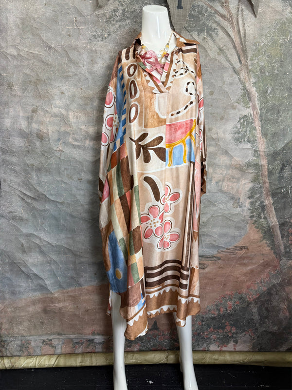 6615 Silk Artsian Dress