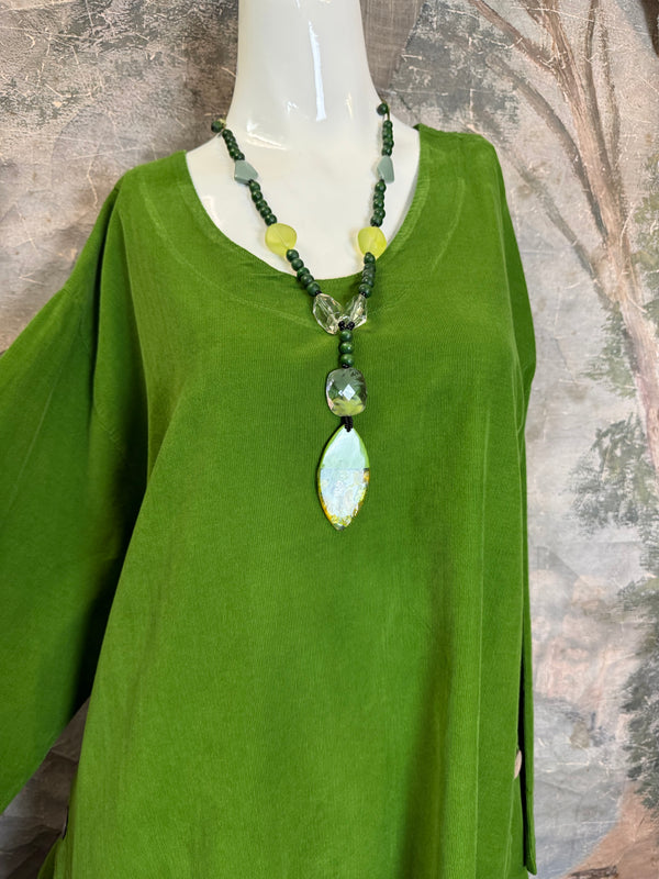 91983 Corduroy Pocket Tunic-Kiwi