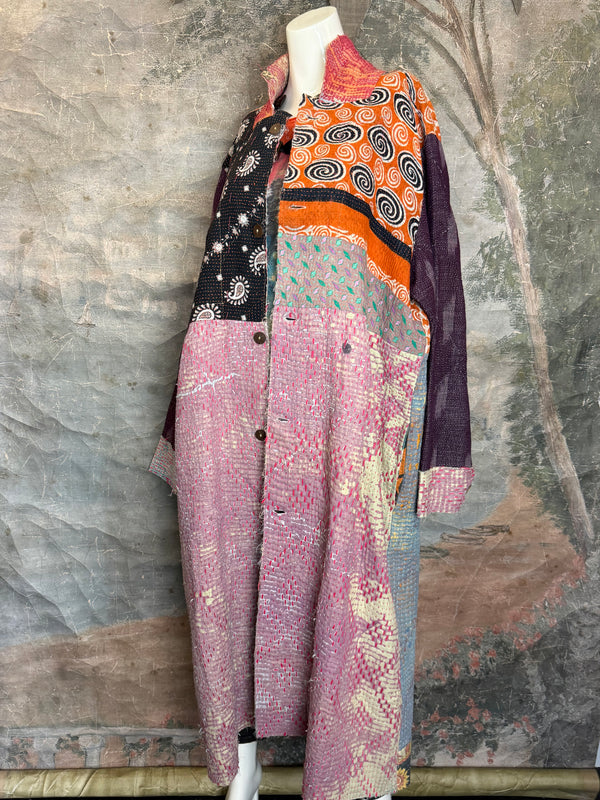 JG-183 Kantha Sunrise Coat-MIX 5