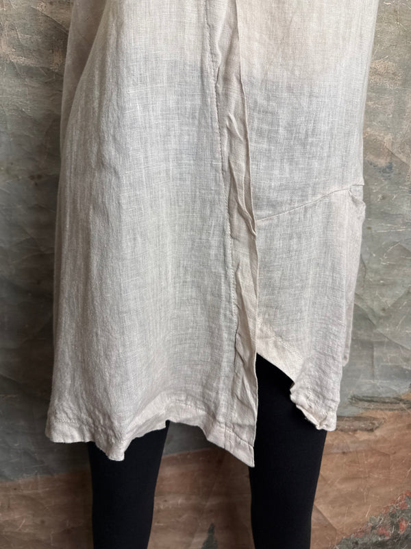 91755 Uneven Tank Top-Beige