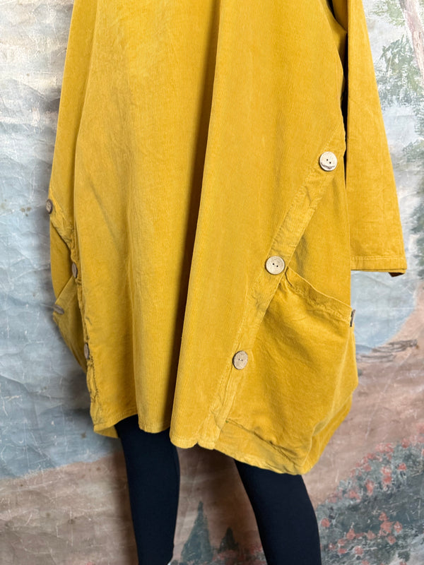 91983 Corduroy Pocket Tunic-Mustard