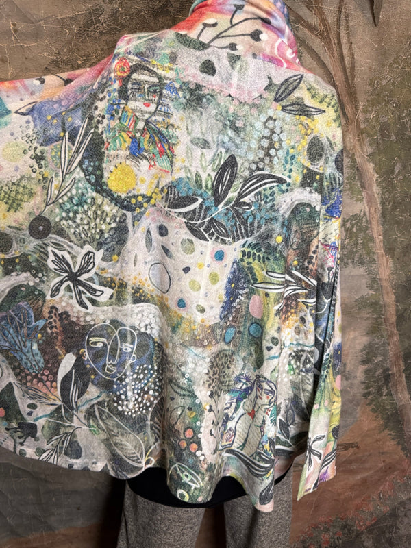 T1056 Cowlneck Pullover-Blooming