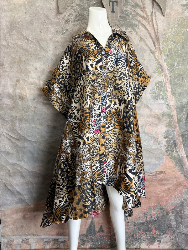 AD26-01 The High-Low Echo Dress-Safari Flair