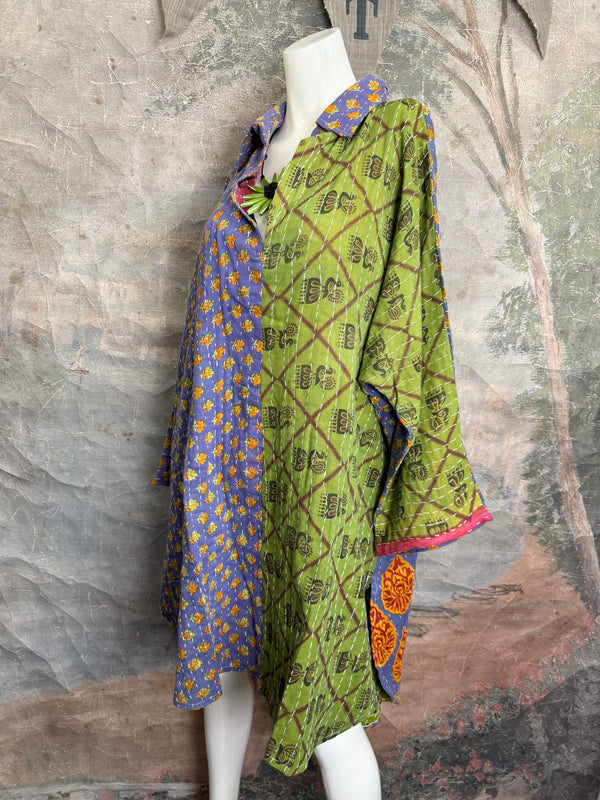 1013w Long Kurta Shirt Dress-Marley