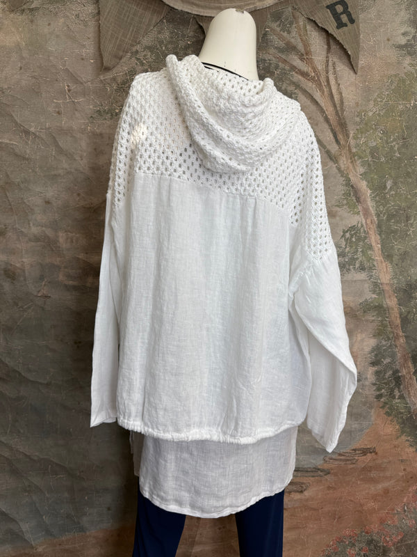 92076 Mix Net Jacket-White