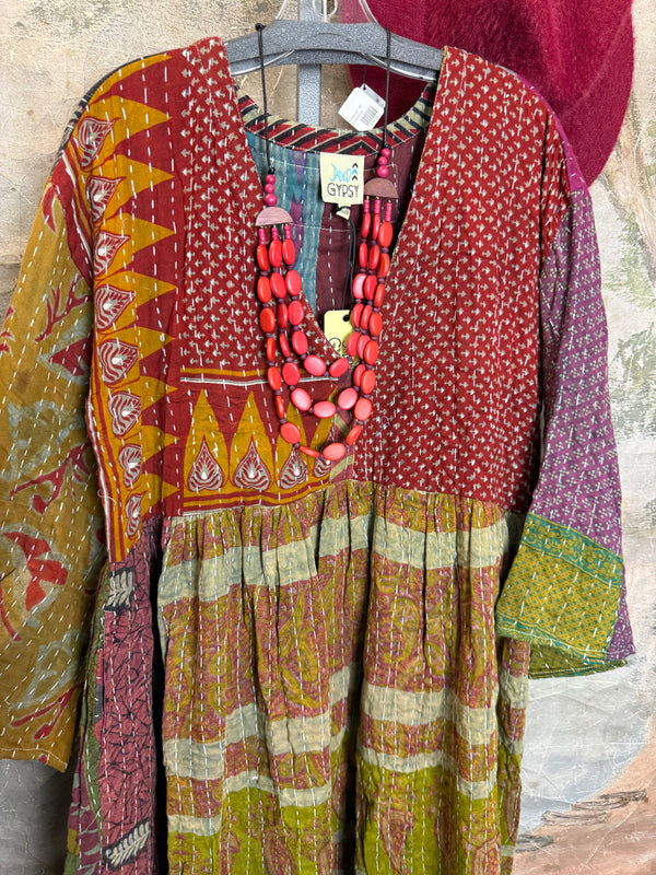 JG-156 Sunrise Kantha PW Dress-MIX 5