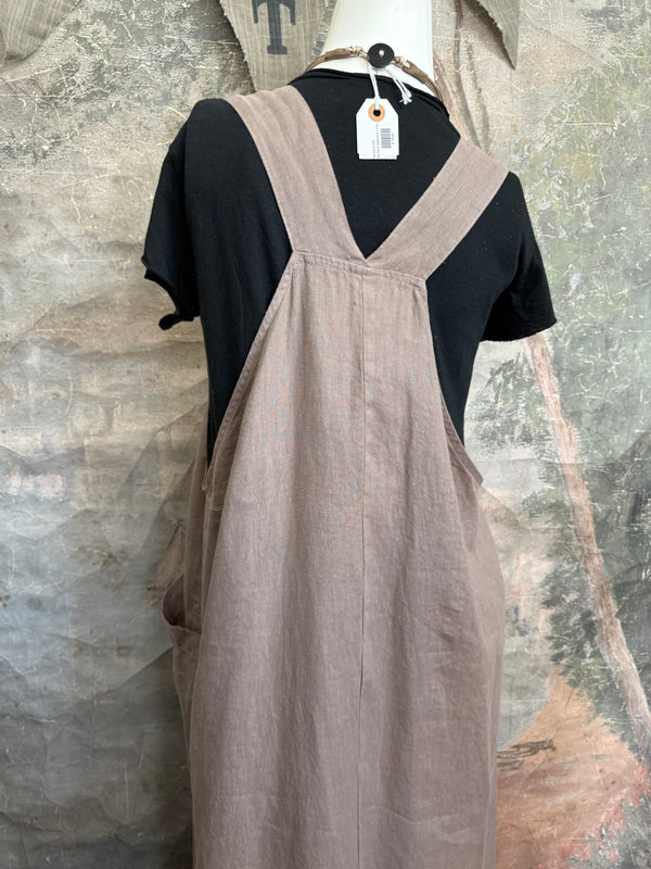 MP- HLD1052 OVERALL LONG DRESS-Mocha