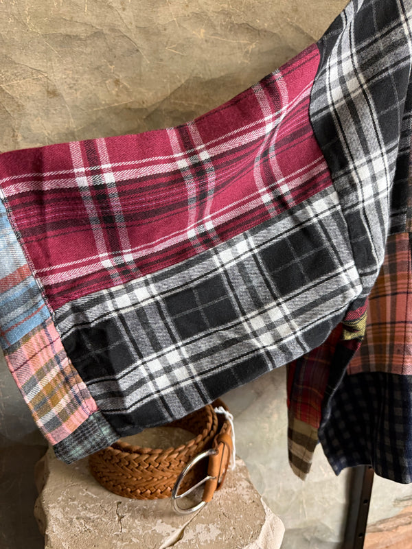 5573 Lodge Flannel Cardigan-Mix B