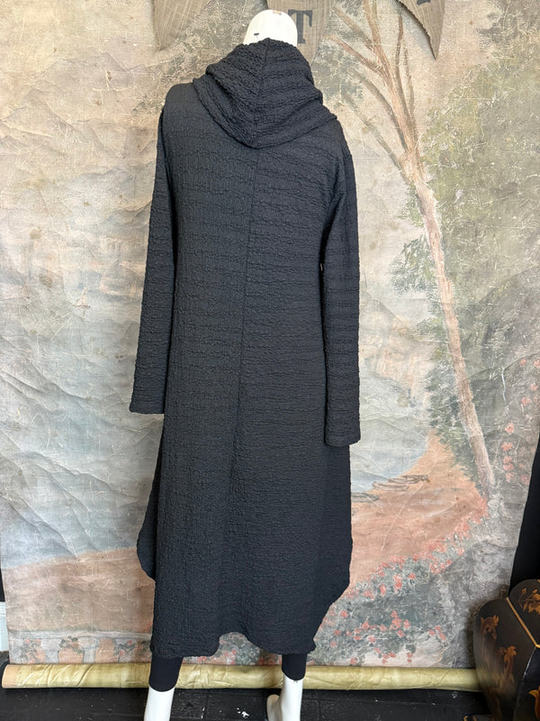 D535 Waffle Knit Cowlneck Dress