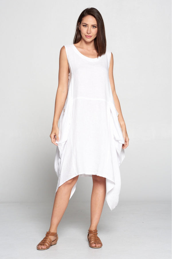 MP-HLD1066 Lagenlook Dress-Kentucky Blue