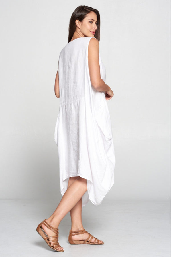 MP-HLD1066 Lagenlook Dress-Kentucky Blue