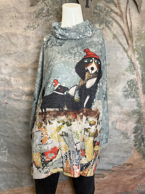 T1097 Cowlneck Dolman Slv Top-Jolly Buddy