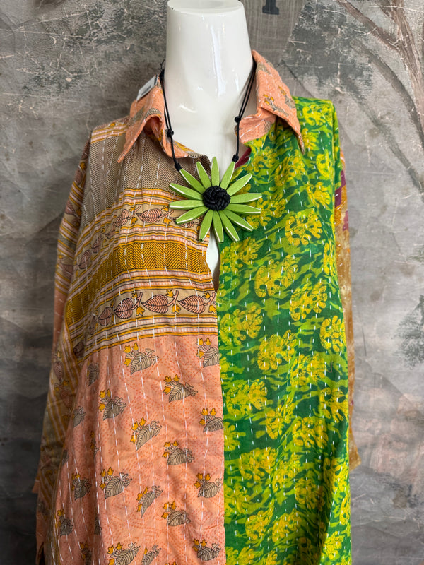 1013w Long Kurta Shirt Dress-Stella