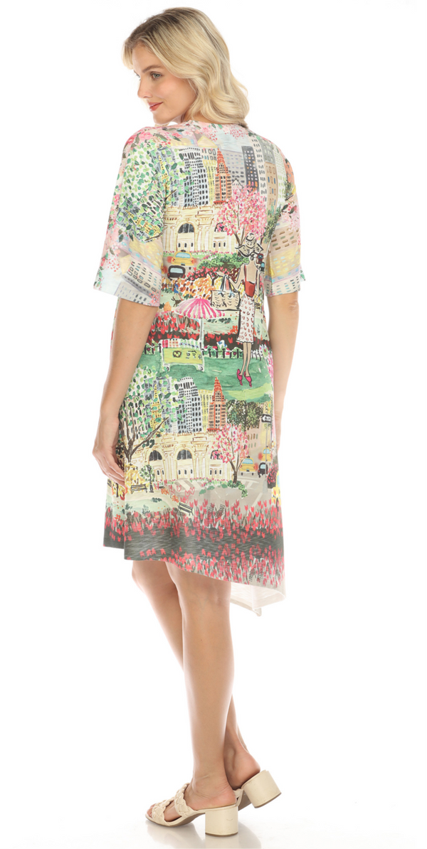 ND473K City Gal Cotton Mix Pocket Dress