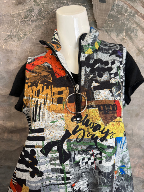 D502NB Slvless Sharkbite Dress-Always You.