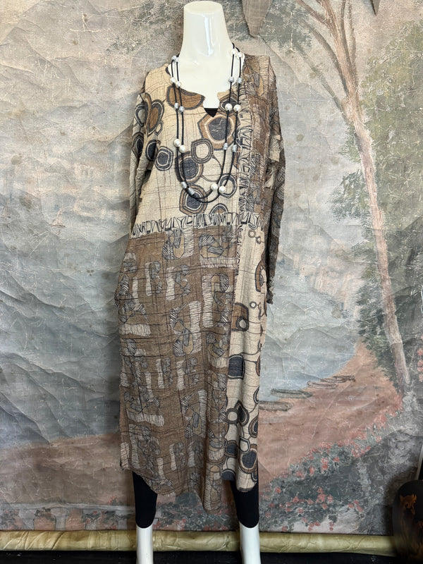 D448 Waffle Knit VNeck Dress-COOPER