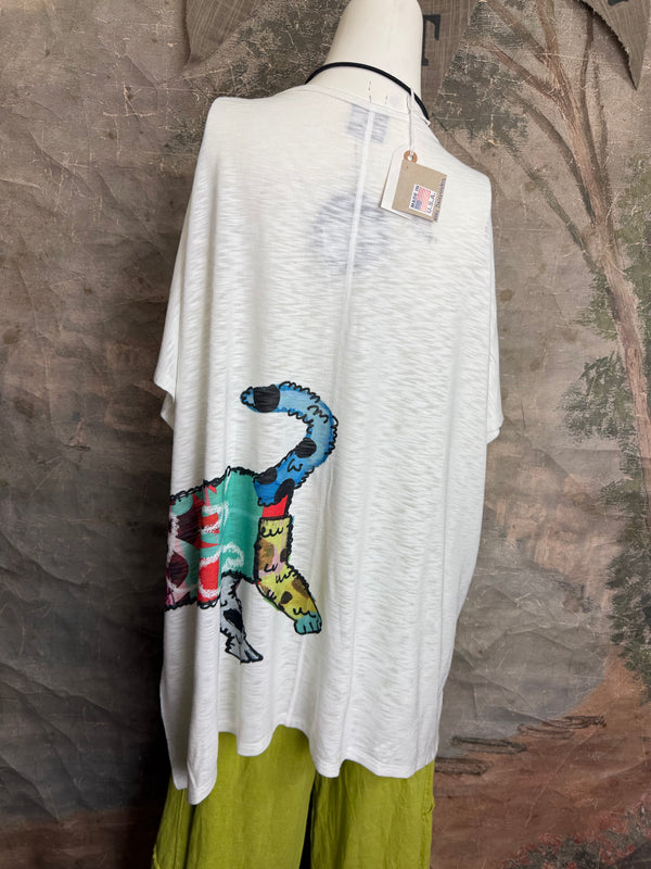 T1640K Vneck Dolman Top-FiFi Fluff
