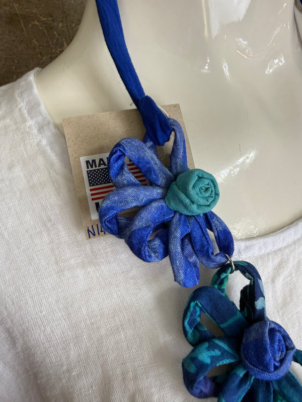 26N145 Coneflower Combo Necklace-C Blues Mix
