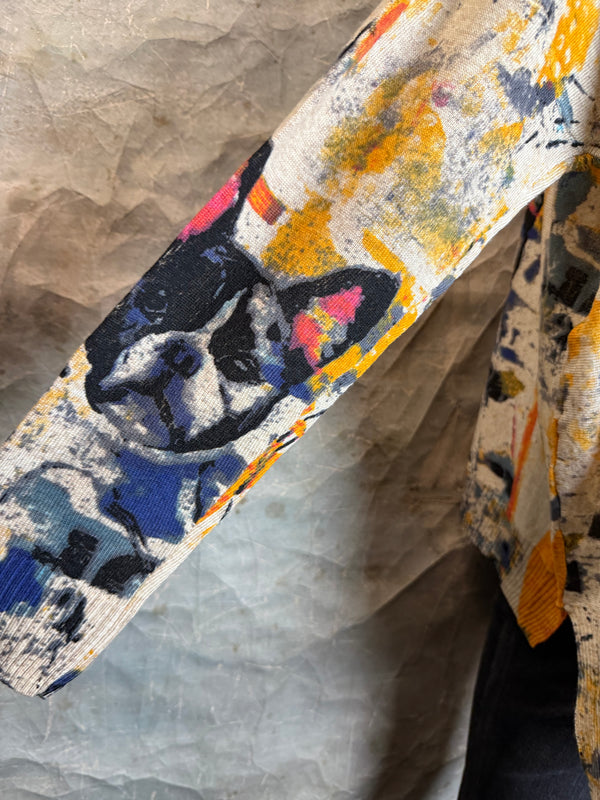 25704 Icon Print Sweater-Frenchy