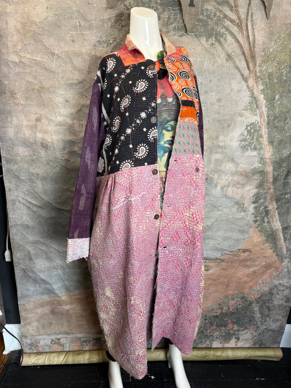 JG-183 Kantha Sunrise Coat-MIX 5