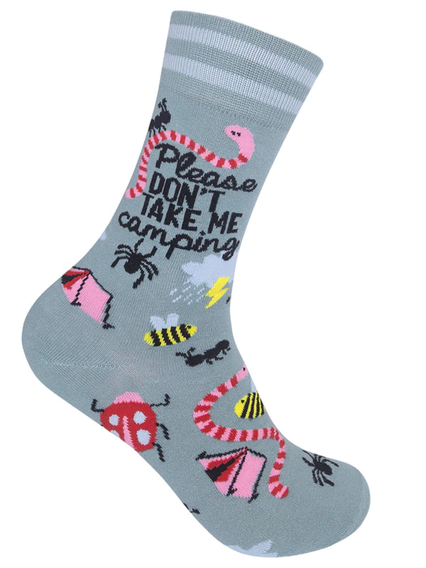 Art To Wear Novelty Socks-pls don’t take me camping