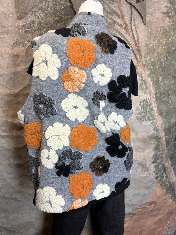 25751 Floral Texture Vest