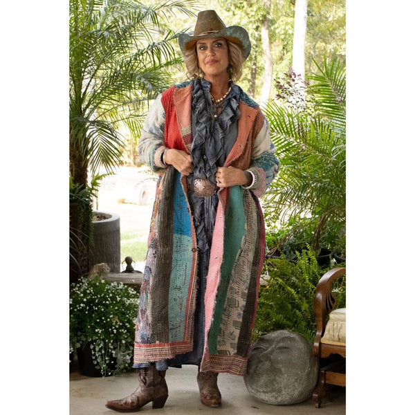 JG-183 Kantha Sunrise Coat-MIX 1