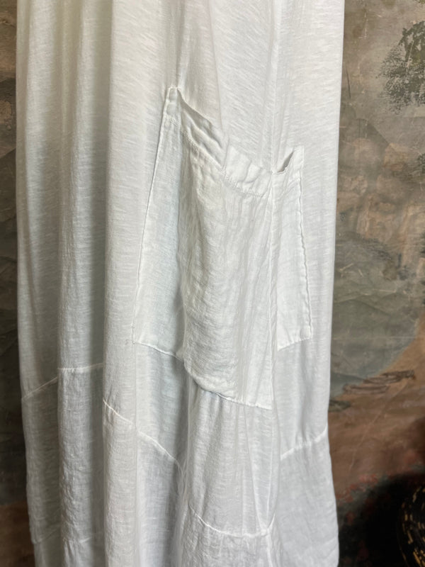 1123 Sharkbite Dress-White