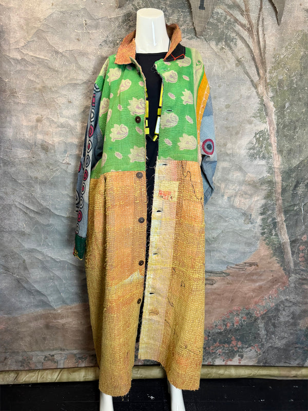 JG-183 Kantha Sunrise Coat-MIX 6