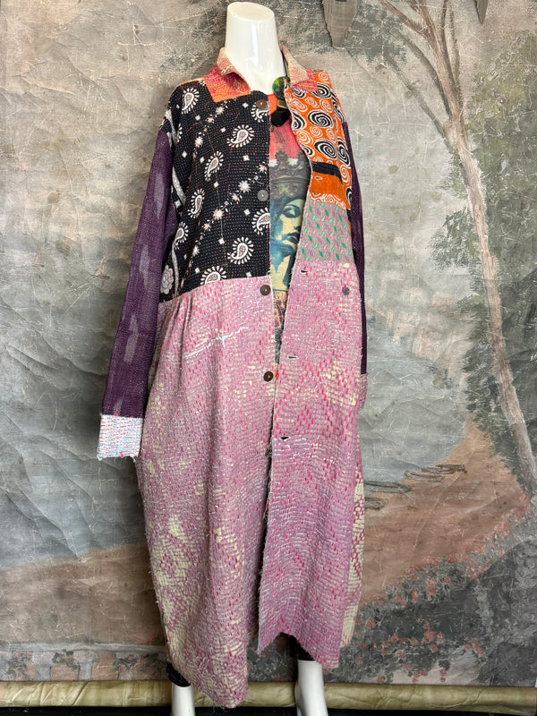 JG-183 Kantha Sunrise Coat-MIX 5
