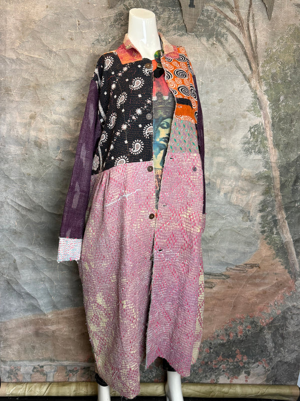 JG-183 Kantha Sunrise Coat-MIX 5